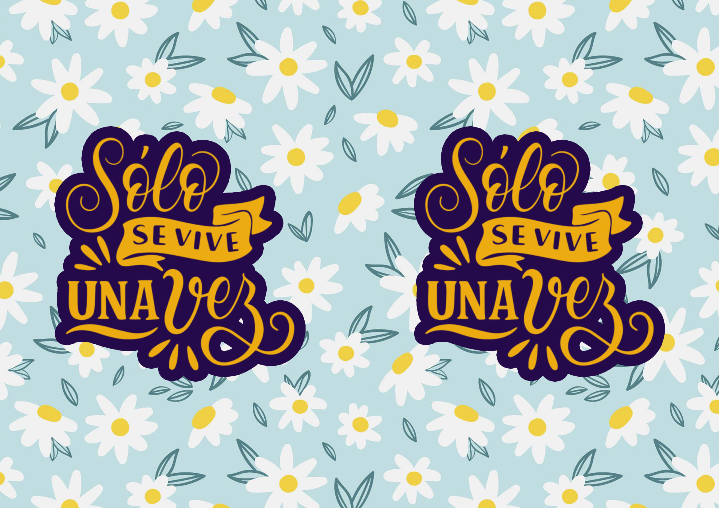 Diseño A4 Flores y Frases 1