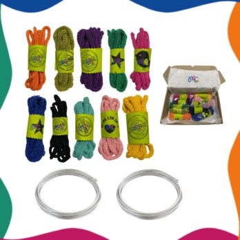 Cordón Tricotín Algodón Pack 10 Madejas(2m) + Alambre(20m) 🧶